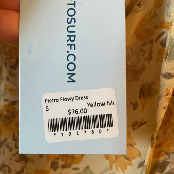 NWT Brass & Roe Yellow Maxi Dress - Picture 6 of 7